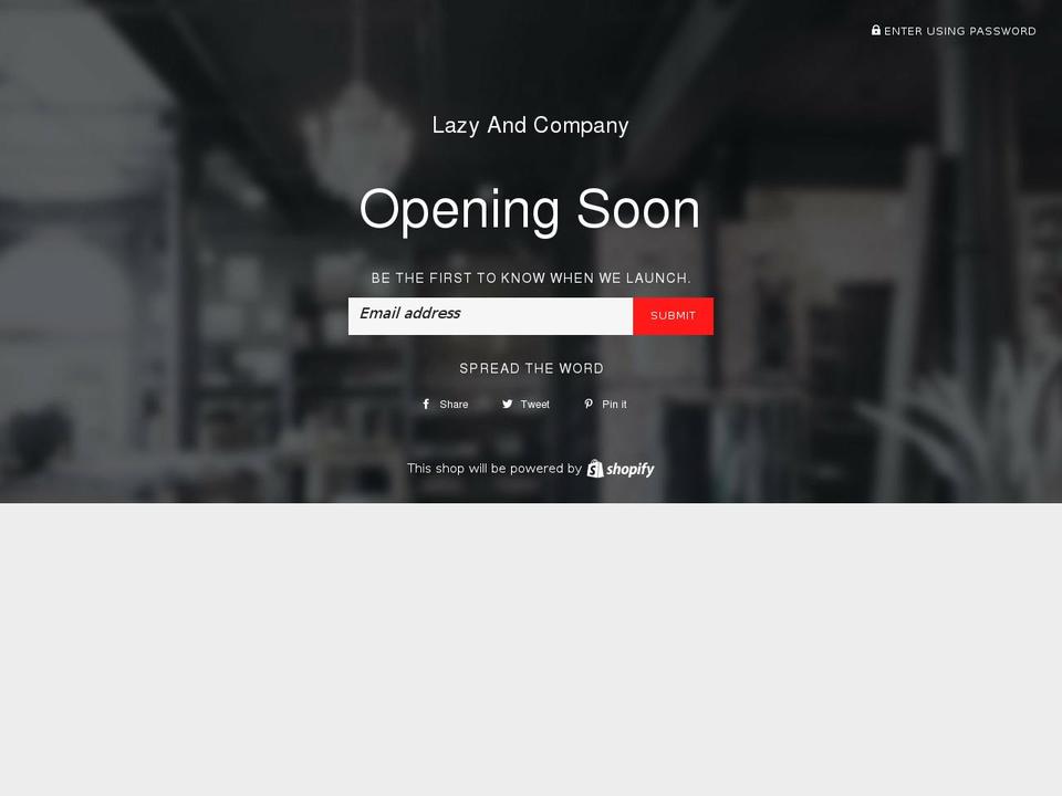 lazyandcompany.com — Shopify storefront screenshot