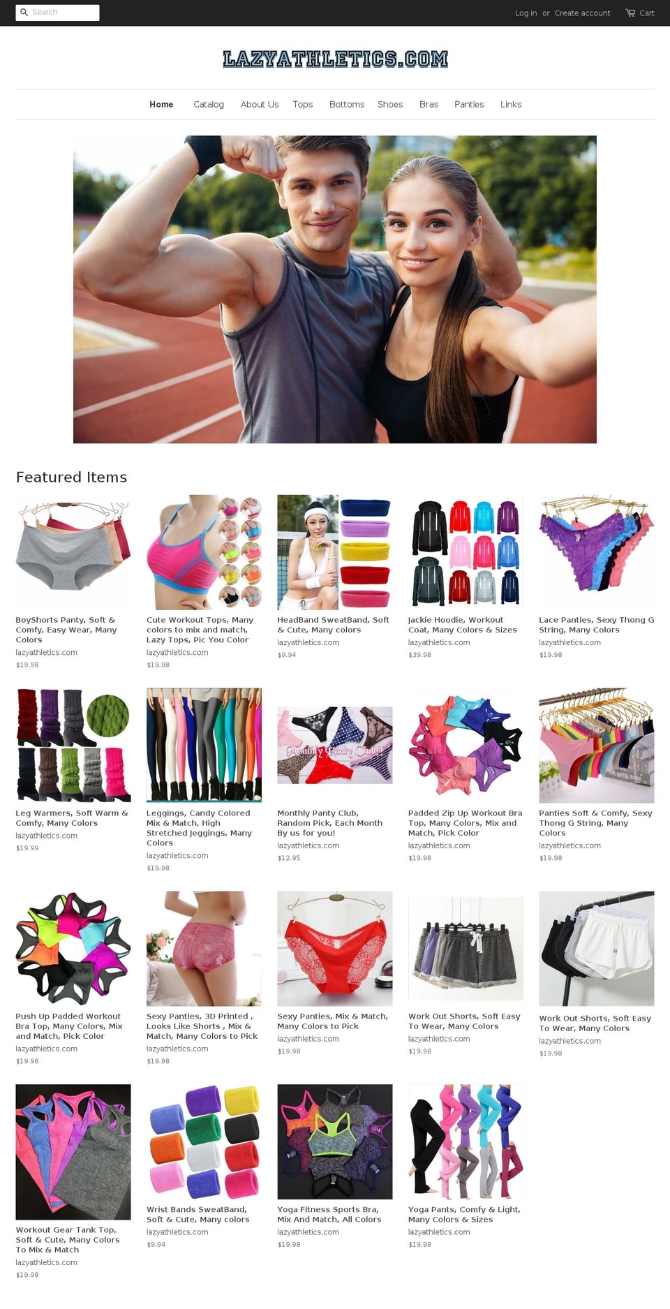 lazyathletes.com — Shopify storefront screenshot