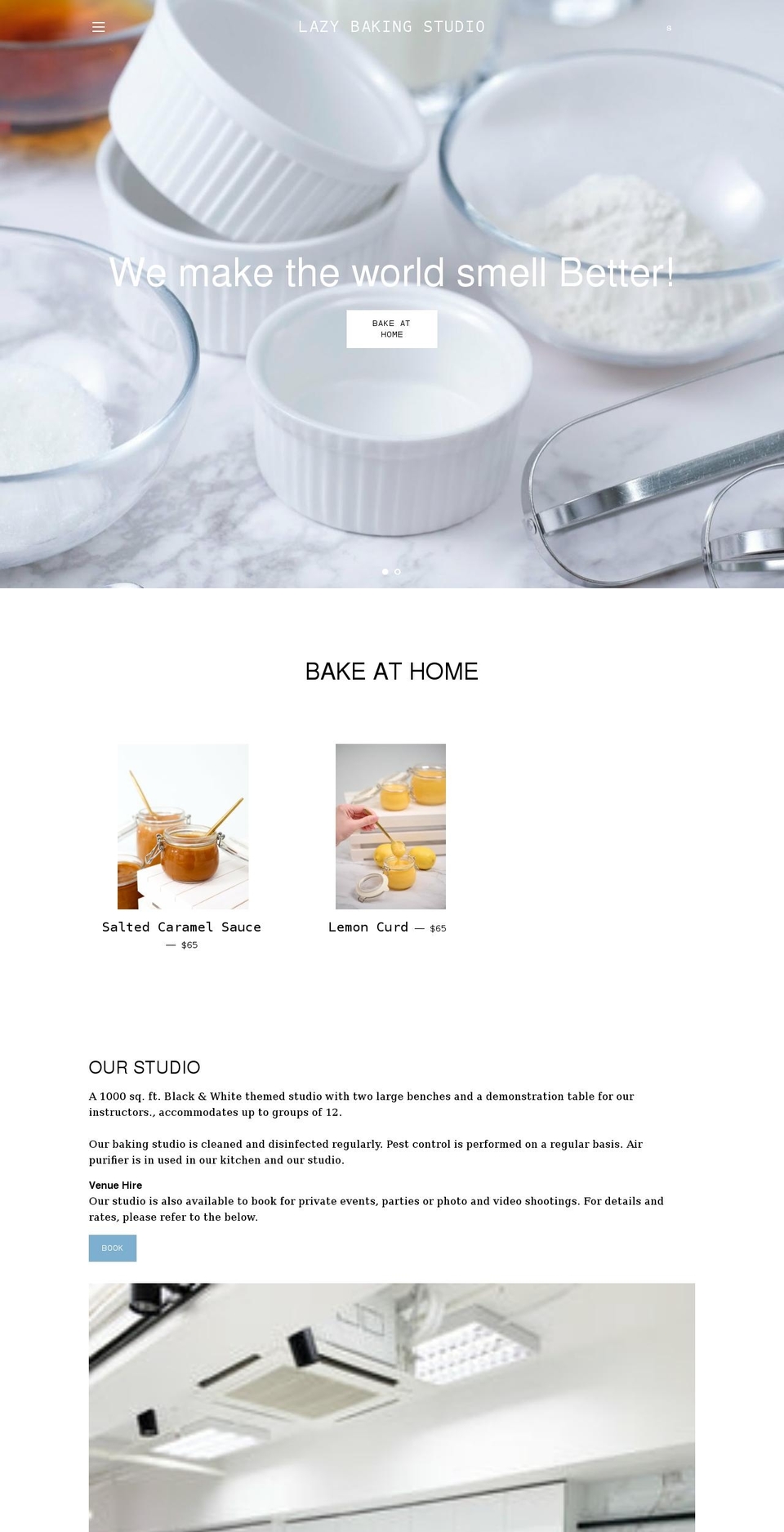 lazybakingstudio.com shopify website screenshot