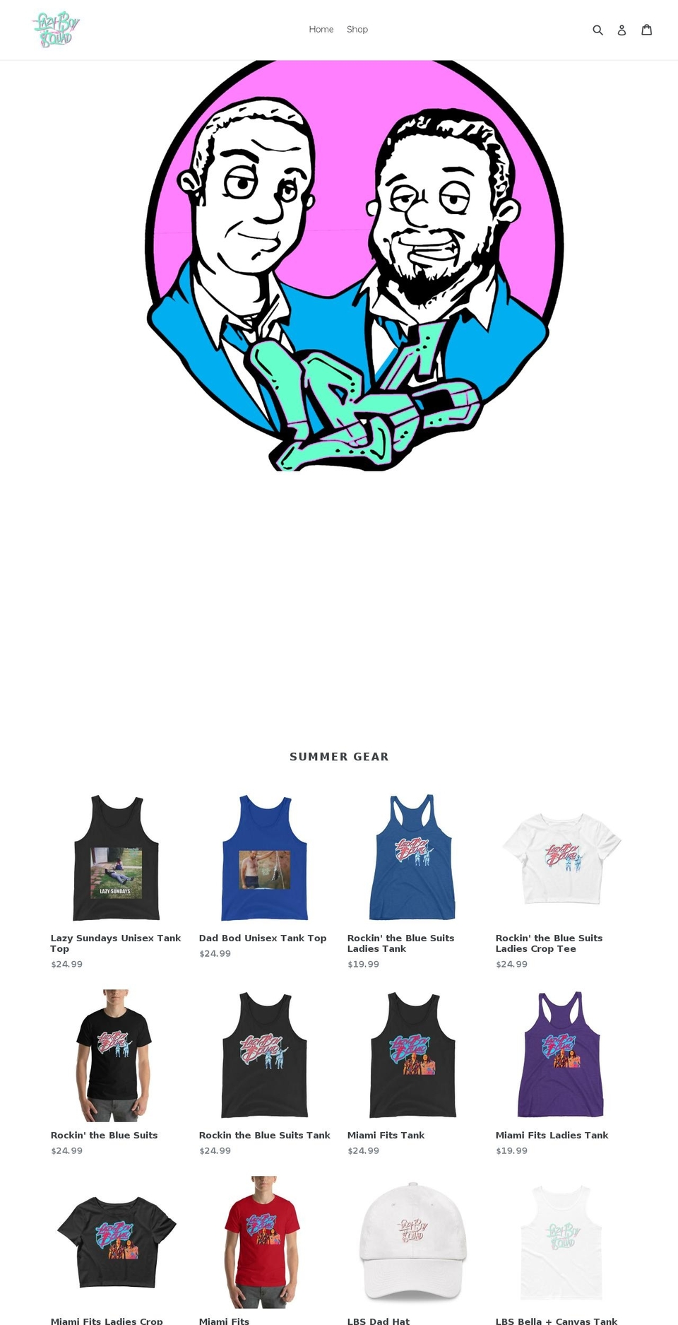 lazyboysquad.com shopify website screenshot