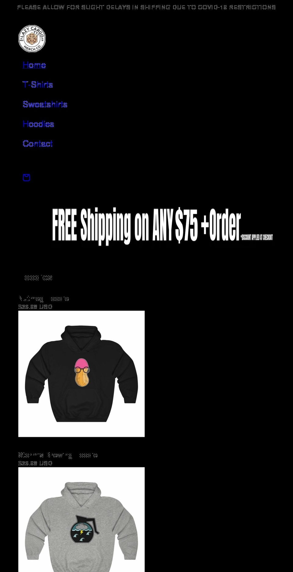 lazycargo.com shopify website screenshot
