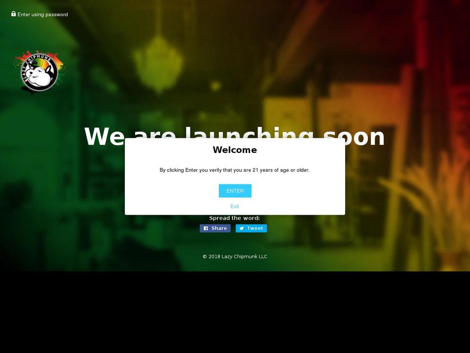 lazychipmunk.net shopify website screenshot
