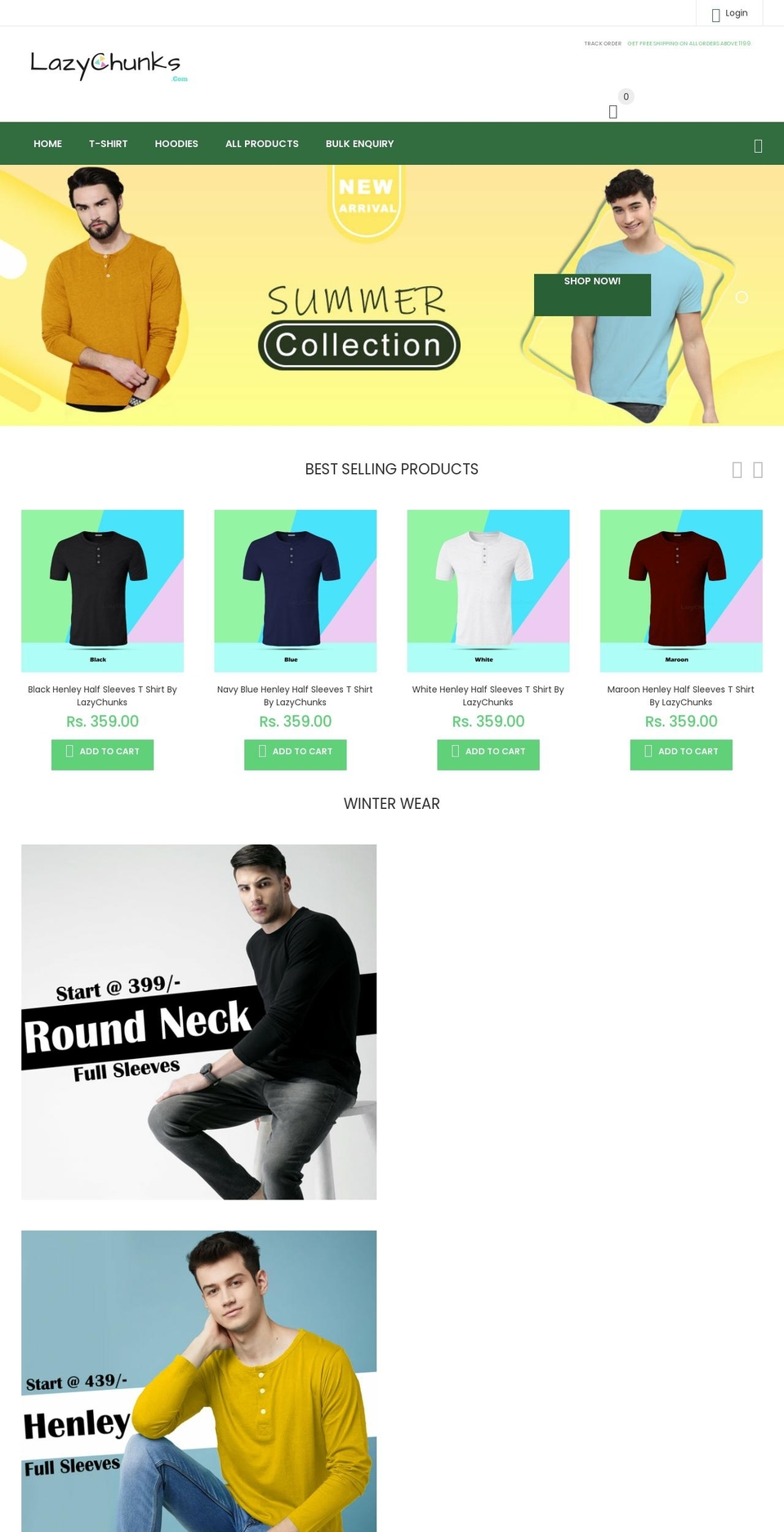 lazychunks.com shopify website screenshot