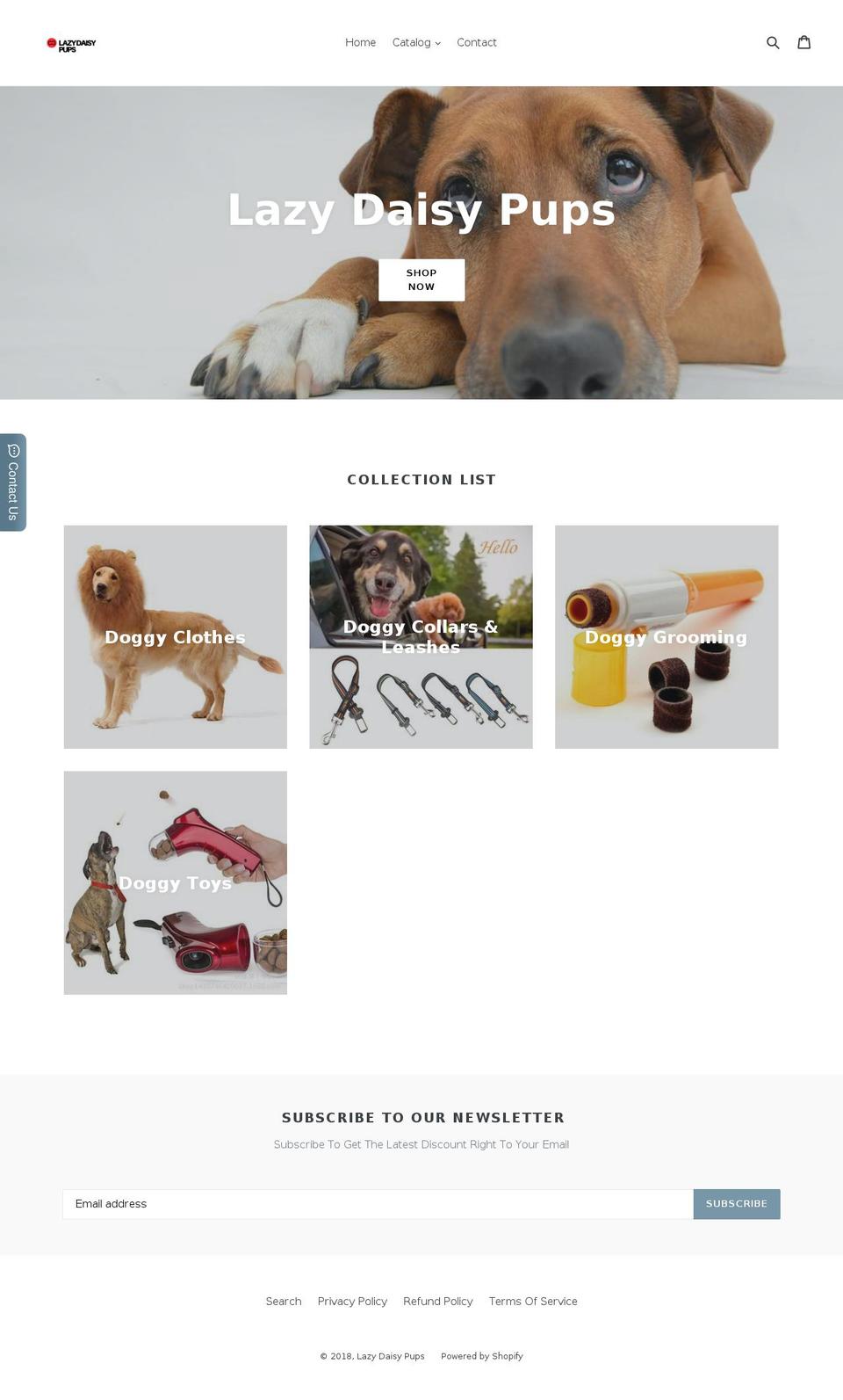 lazydaisypups.com shopify website screenshot