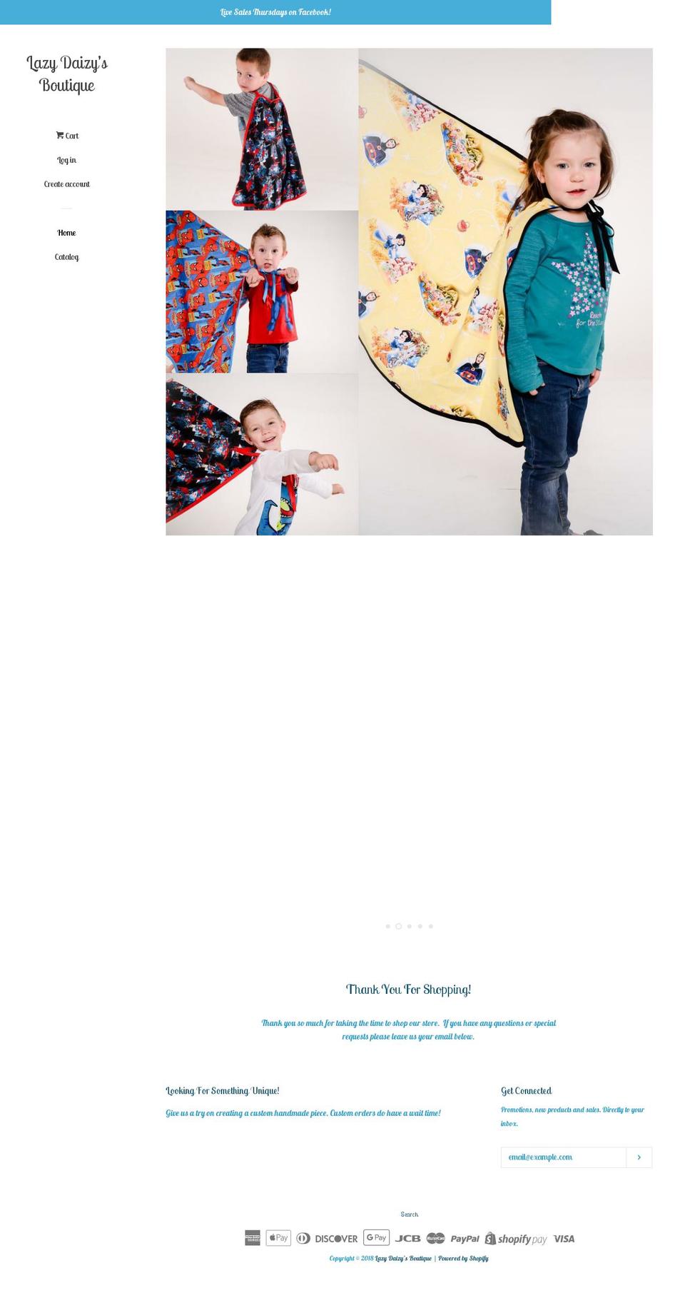 lazydaizys.com — Shopify storefront screenshot
