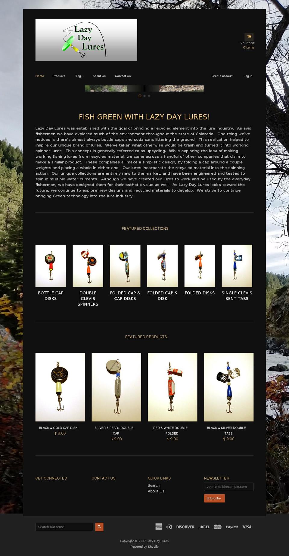 lazydaylures.com shopify website screenshot