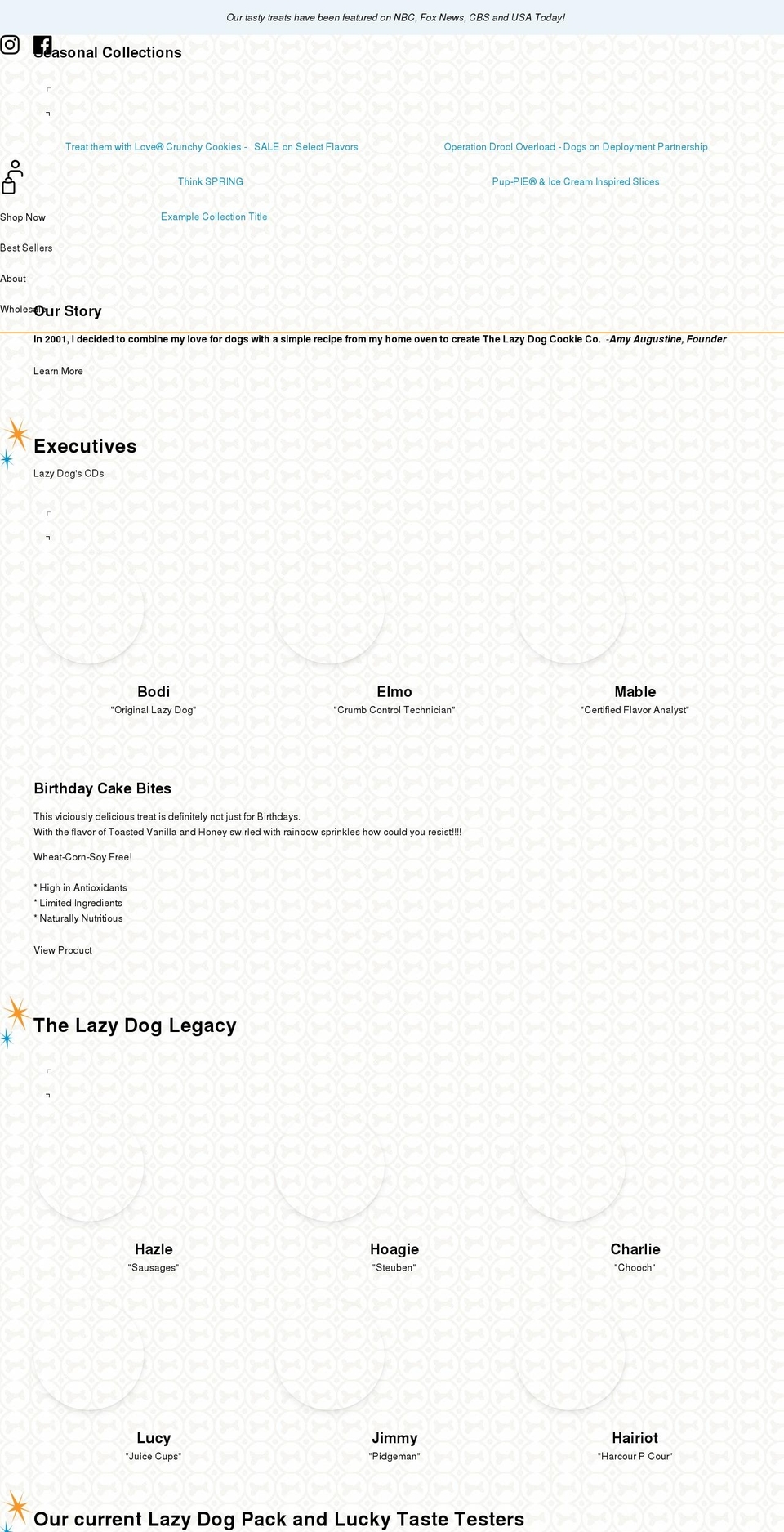 lazydogcookies.com shopify website screenshot