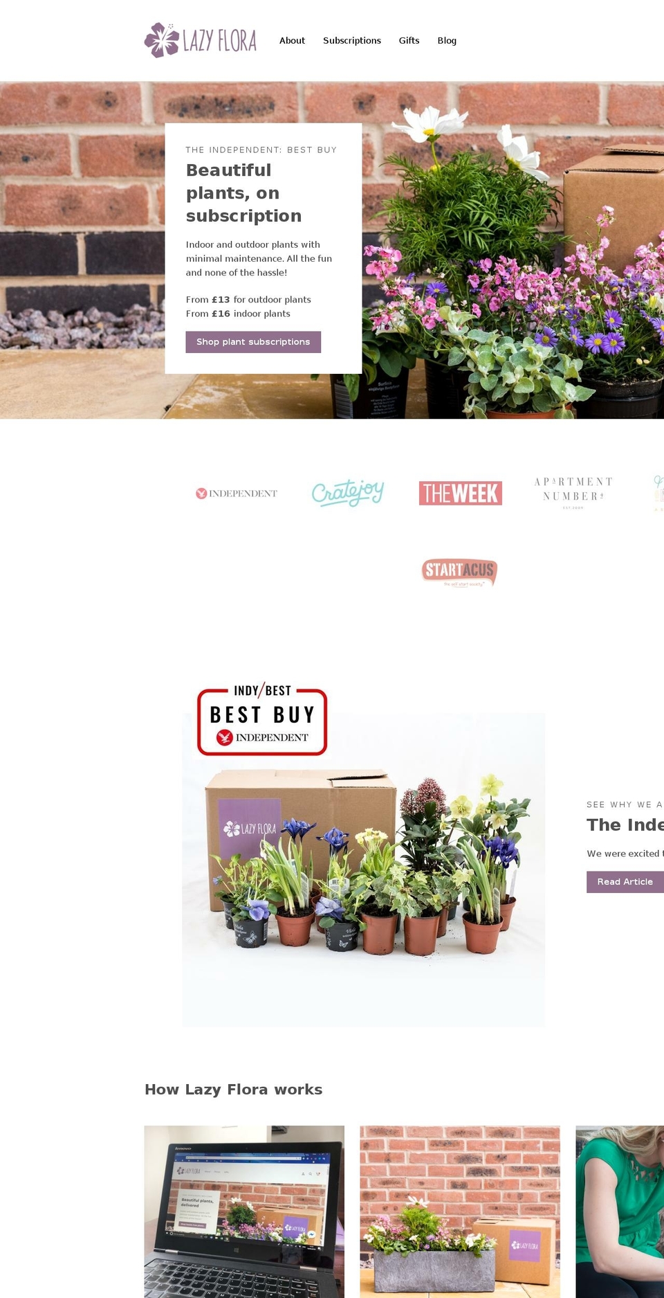 lazyflora.com — Shopify storefront screenshot