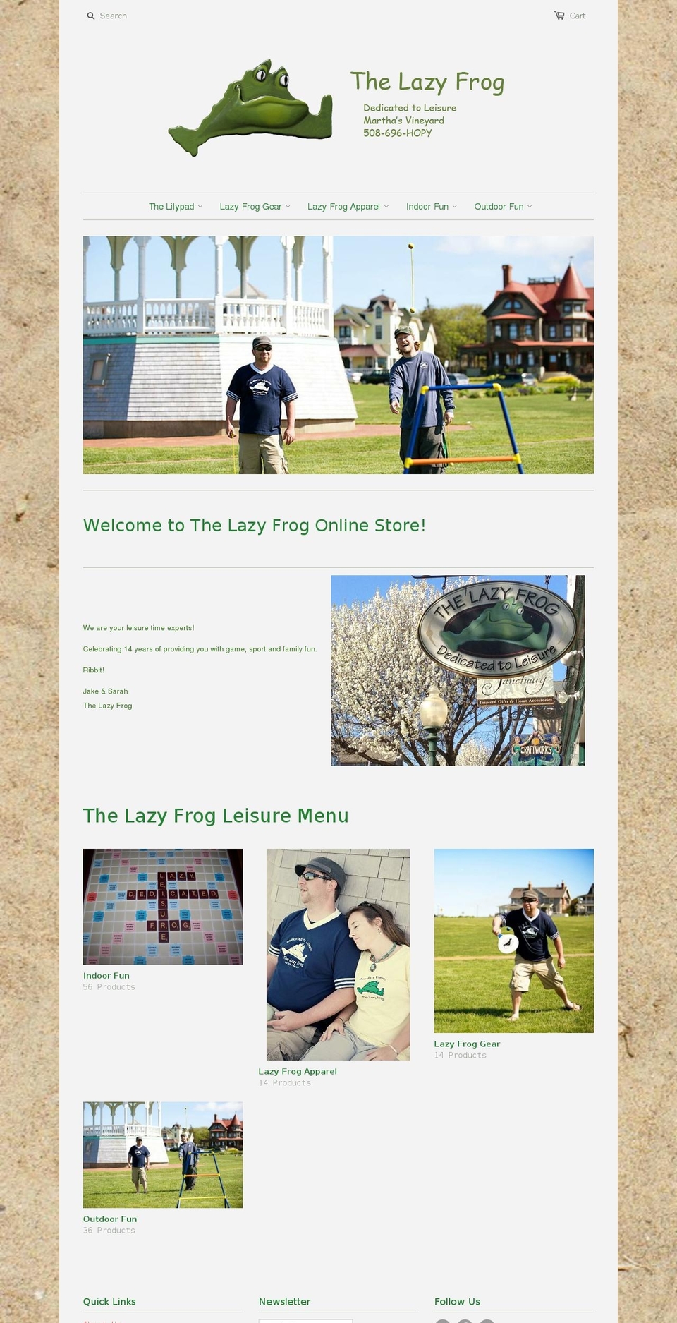 lazyfrogmv.com — Shopify storefront screenshot