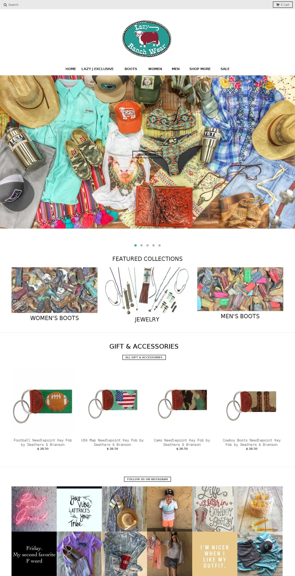 lazyjranchwear.com shopify website screenshot