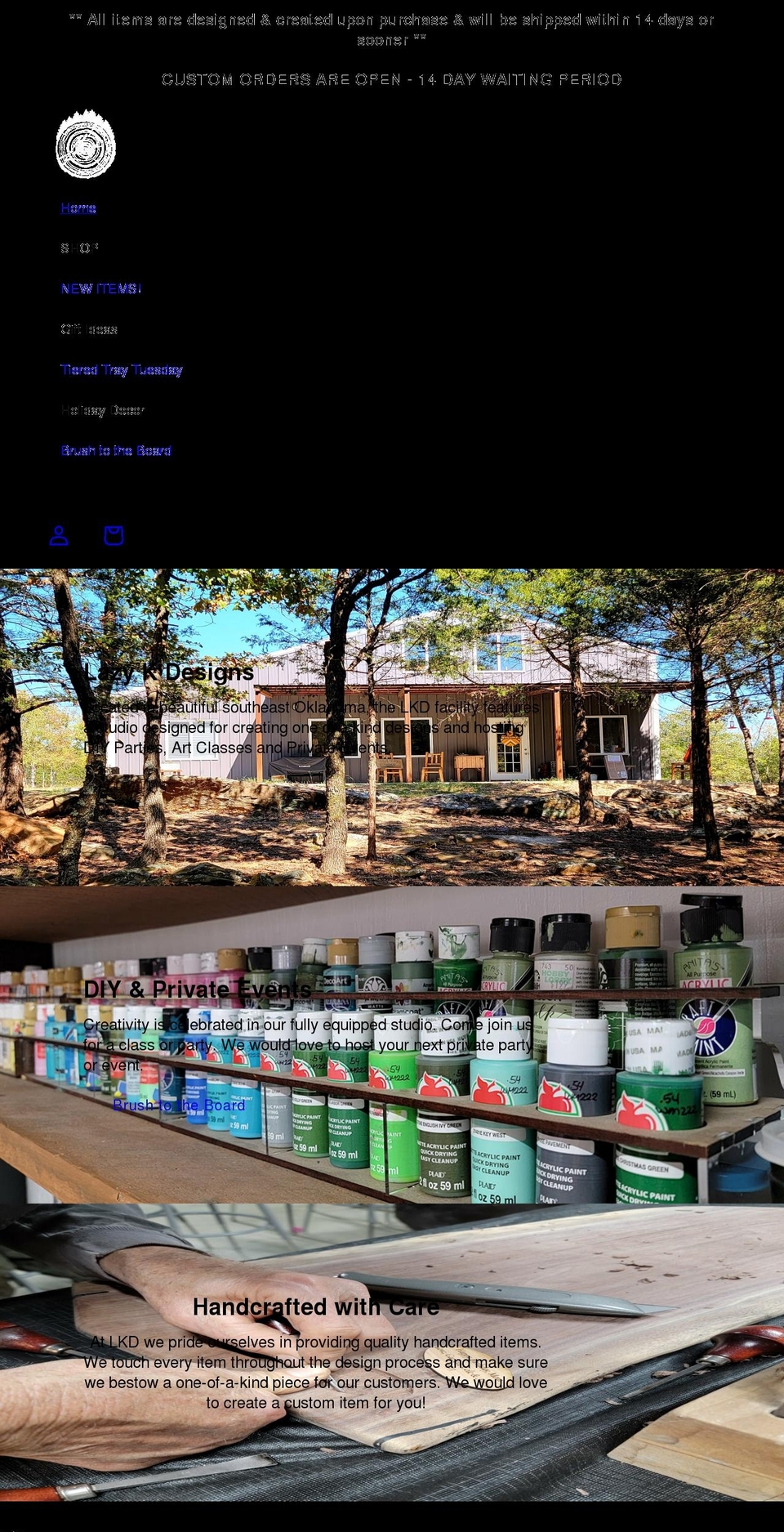 lazykdesigns.com shopify website screenshot