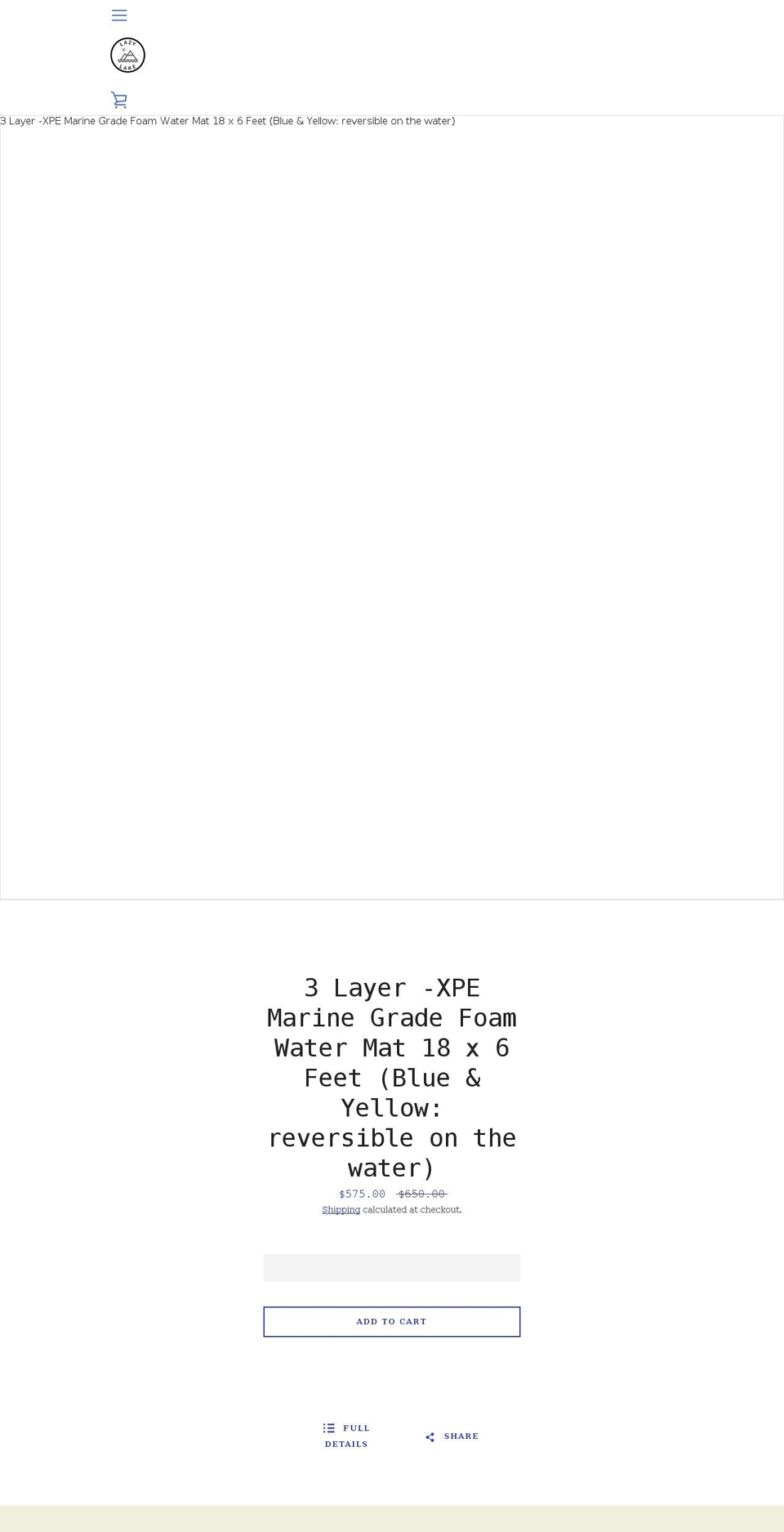 lazylake.ca shopify website screenshot