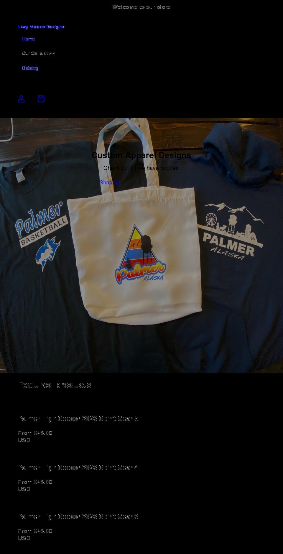 lazymoosedesigns.com shopify website screenshot