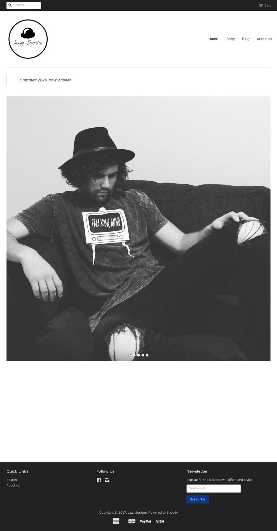 lazysundaeclothing.com shopify website screenshot