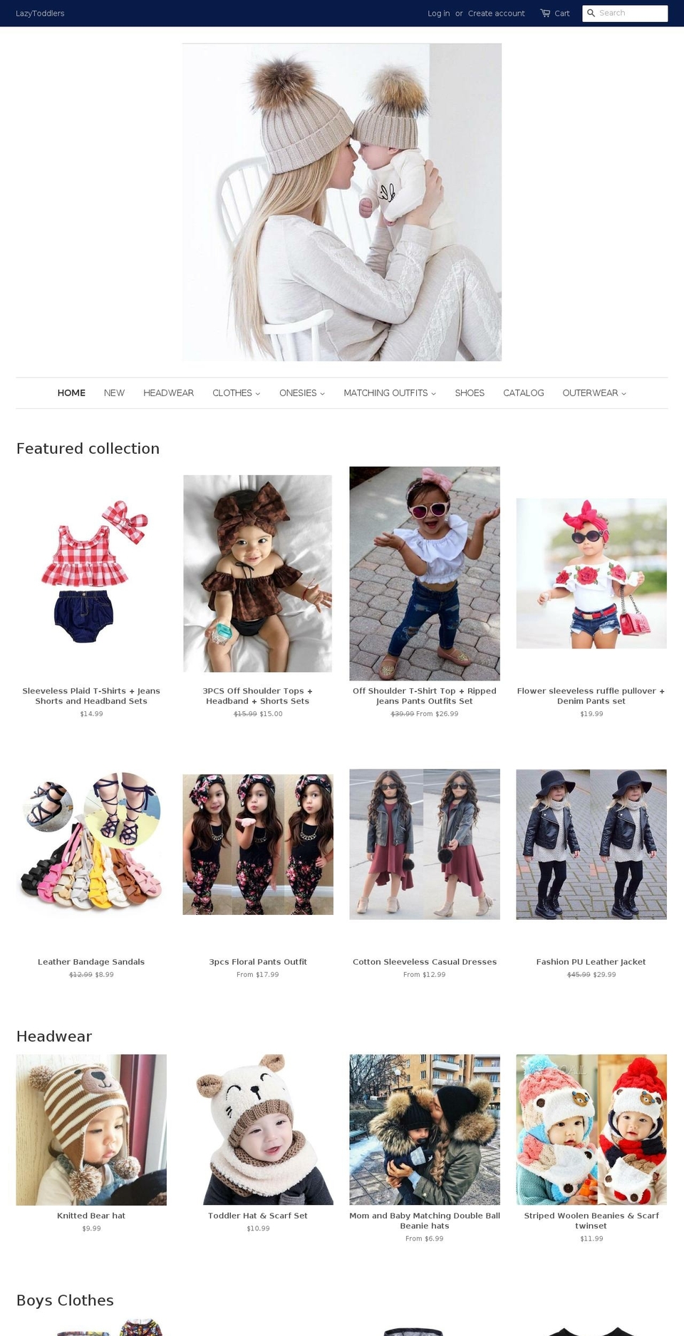 lazytoddlers.com — Shopify storefront screenshot