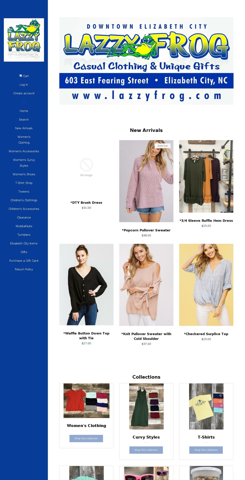 lazzyfrog.com — Shopify storefront screenshot