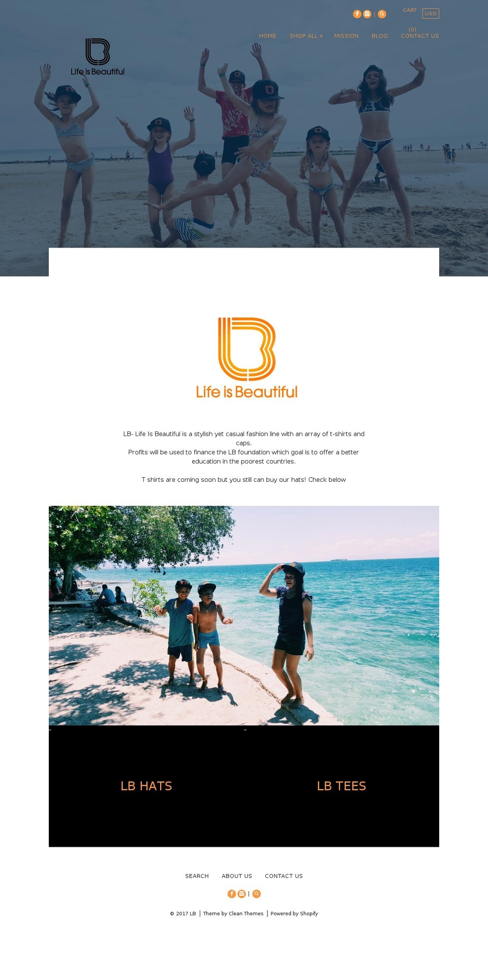lb-shopping.com shopify website screenshot