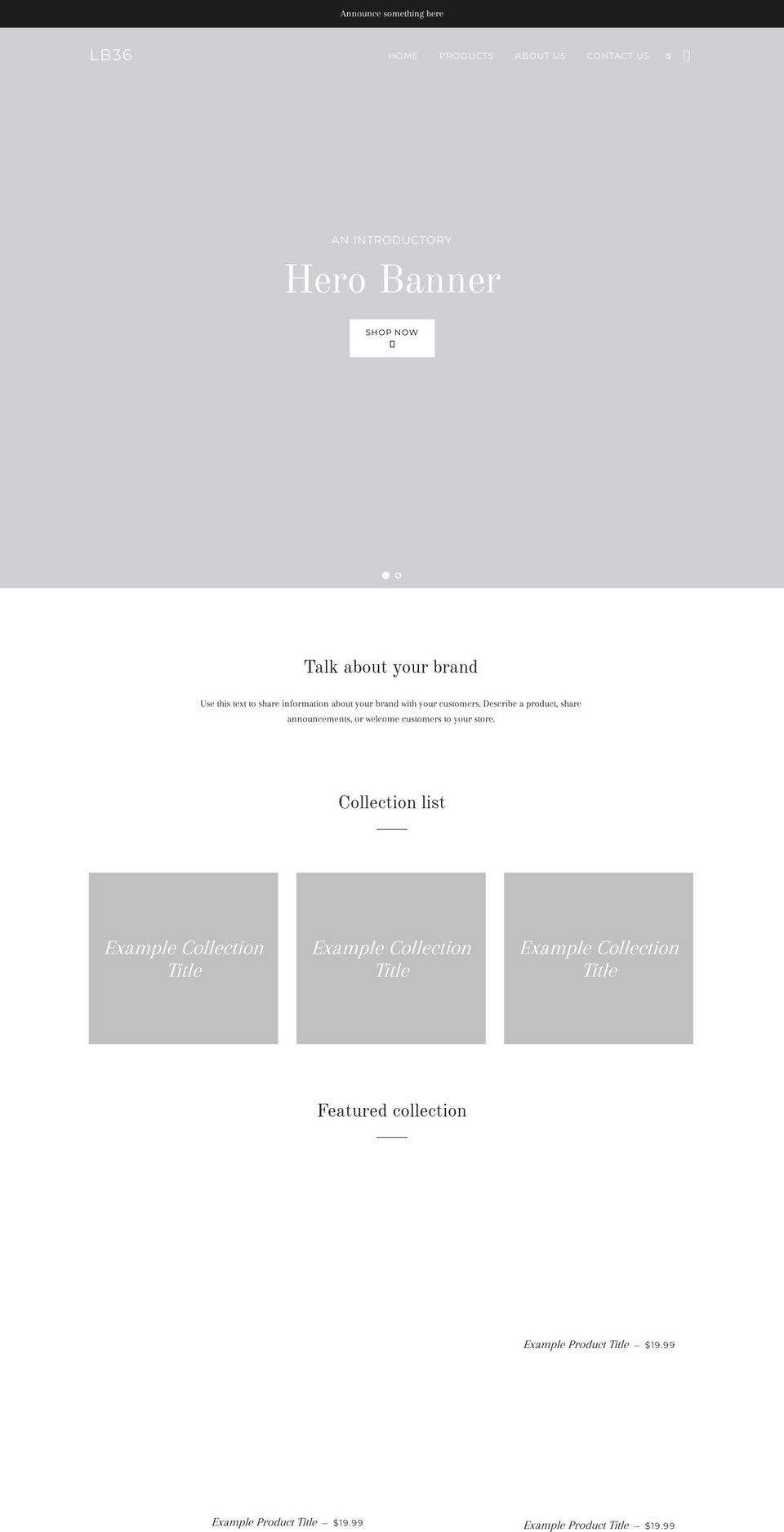 lb36store.com shopify website screenshot