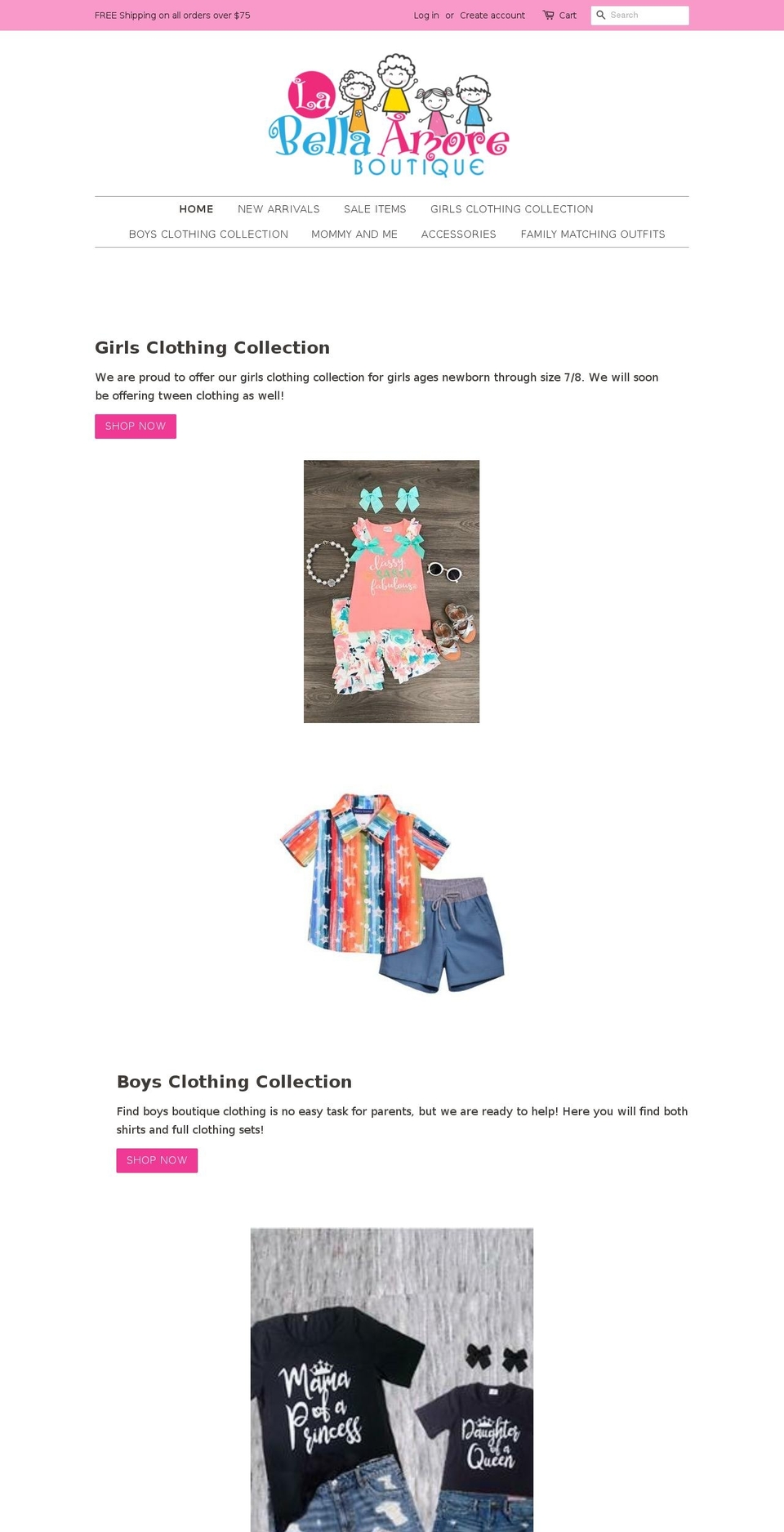 lbaboutique.com — Shopify storefront screenshot