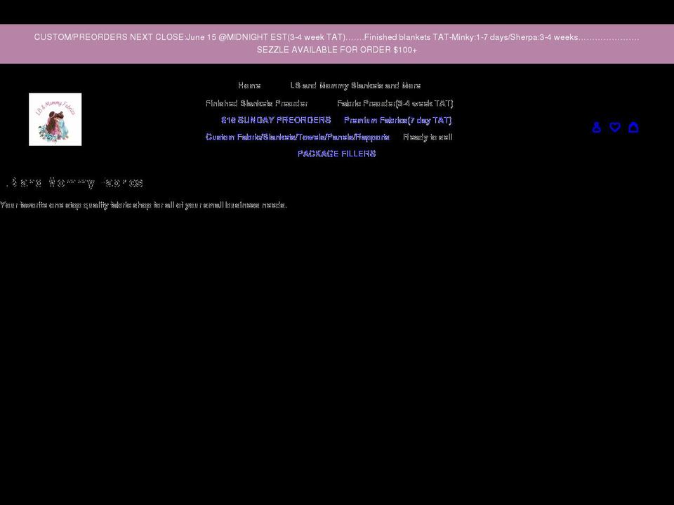 lbandmommyfabrics.com shopify website screenshot
