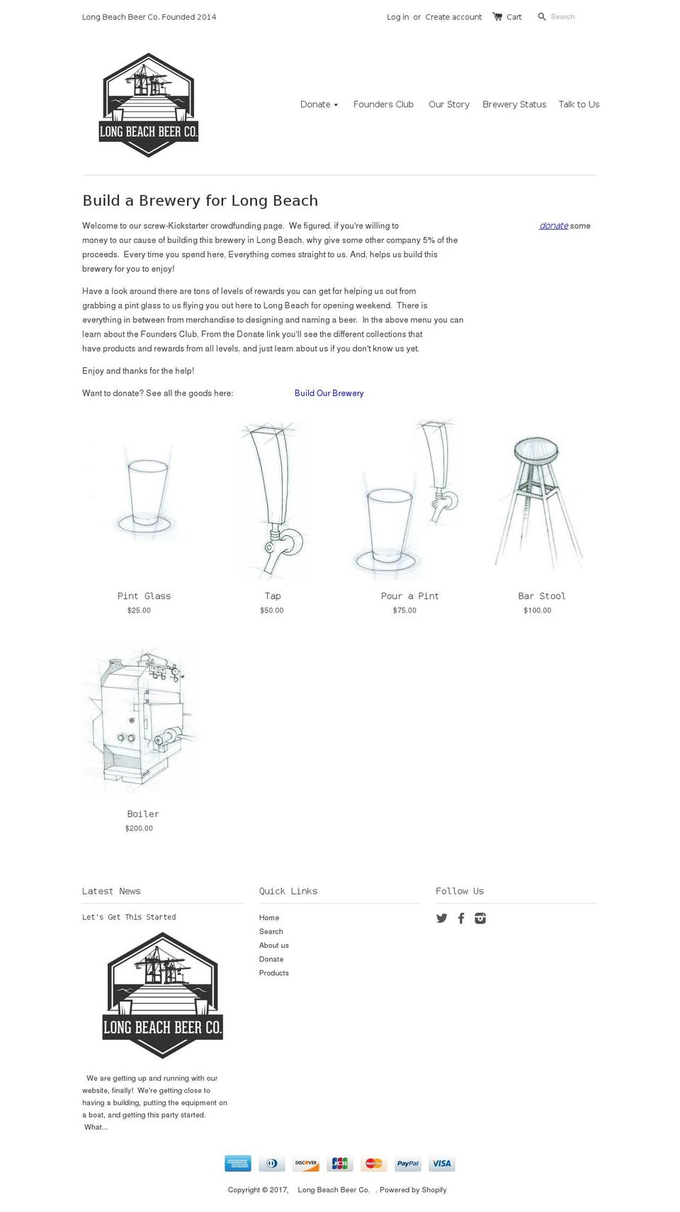 lbbeers.com shopify website screenshot