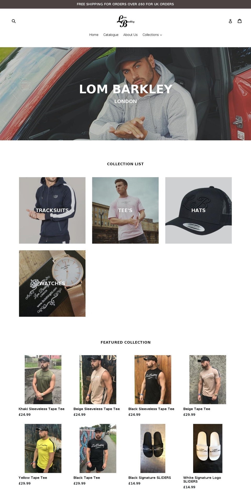 lbclothingltd.com — Shopify storefront screenshot