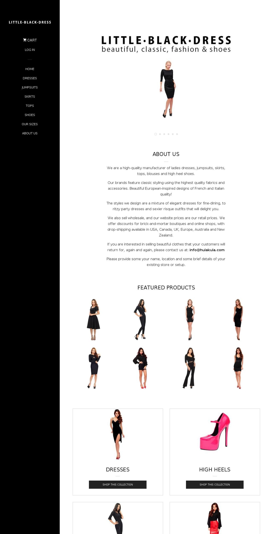 lbd.clothing shopify website screenshot