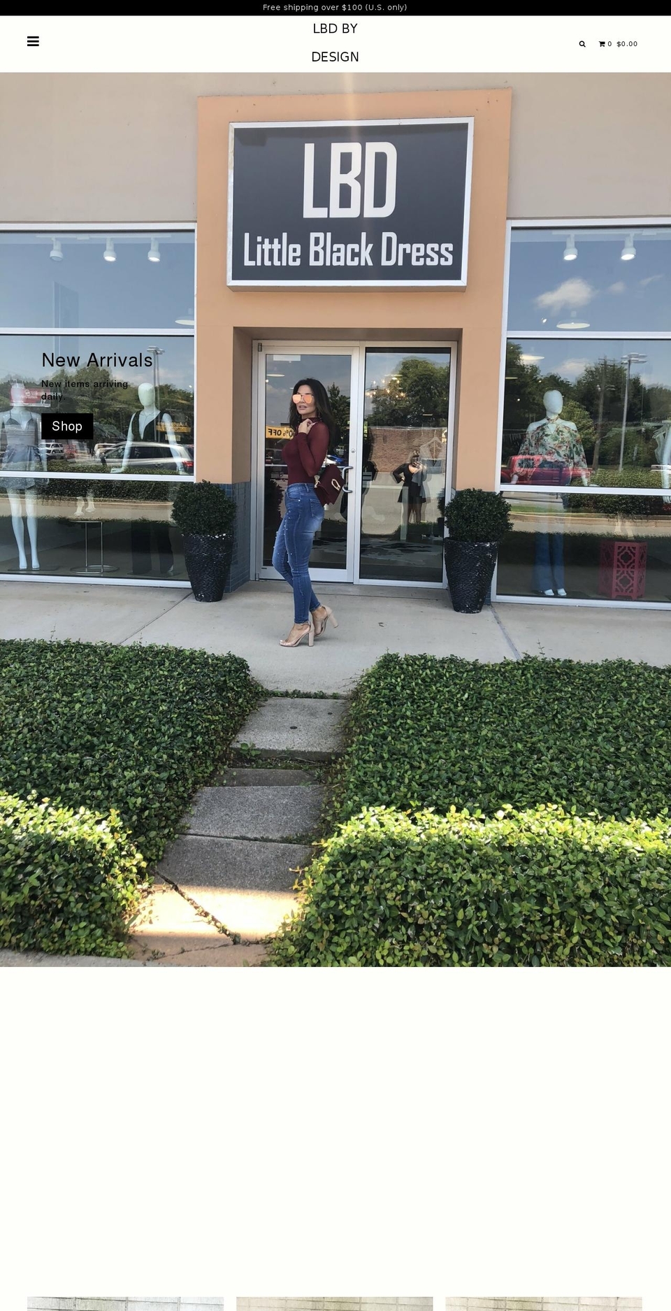 lbdbydesign.com shopify website screenshot