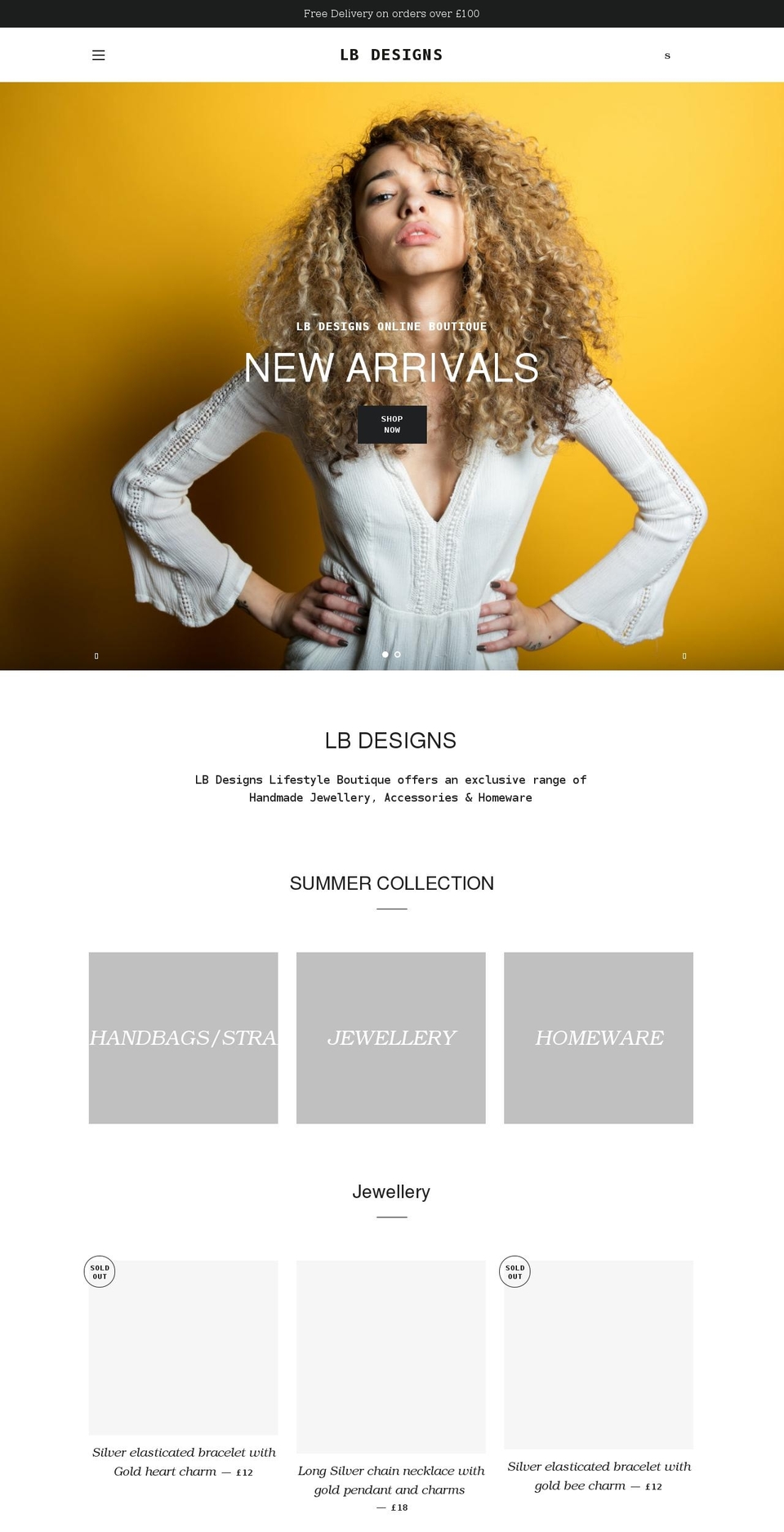 lbdesigns.co.uk shopify website screenshot