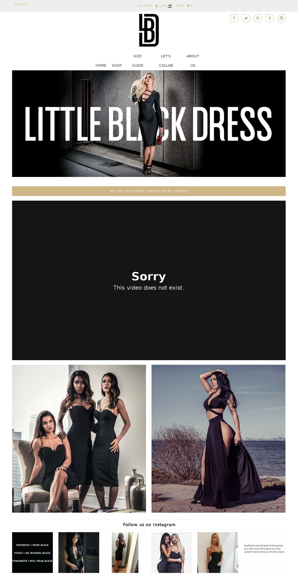 lbdfashion.com shopify website screenshot