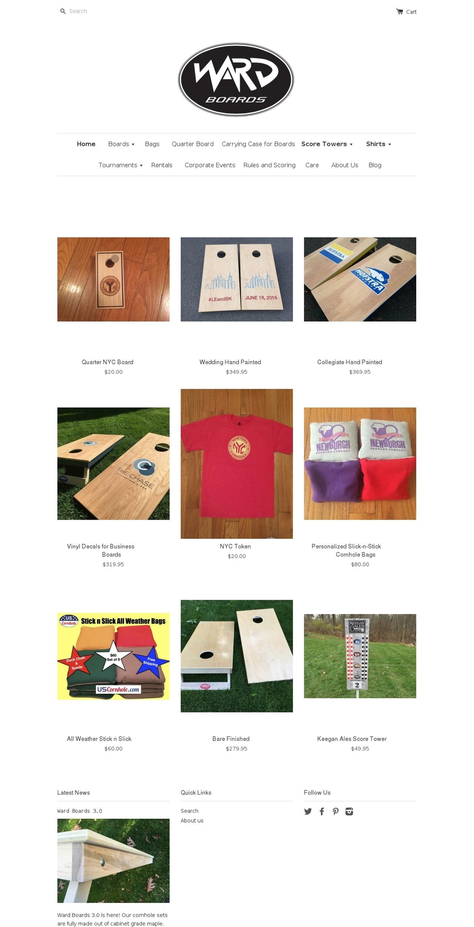 lbicornhole.com — Shopify storefront screenshot