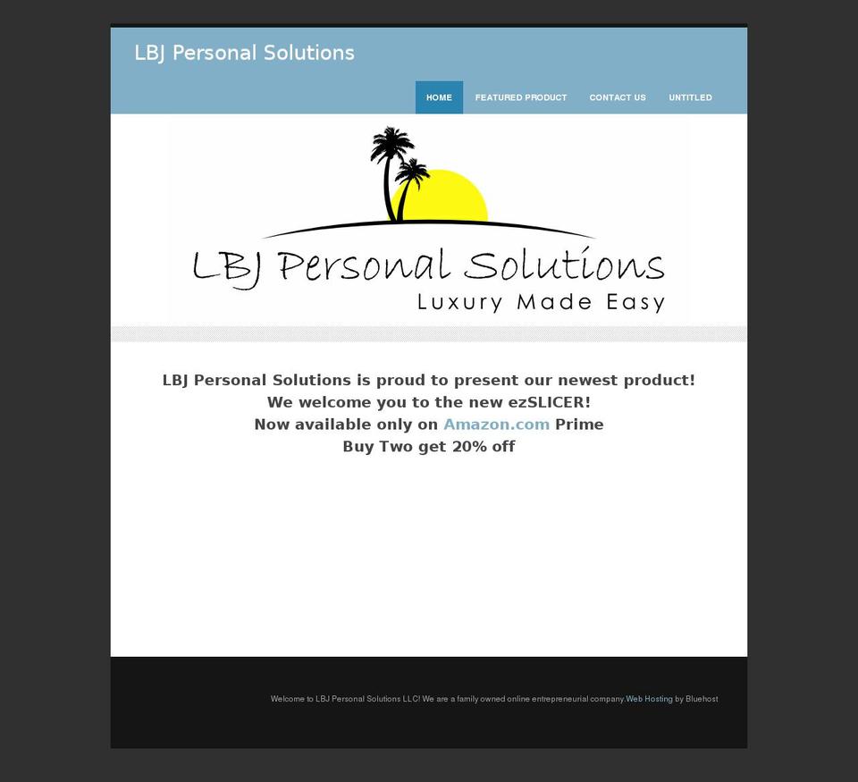 lbjpersonalsolutions.com — Shopify storefront screenshot