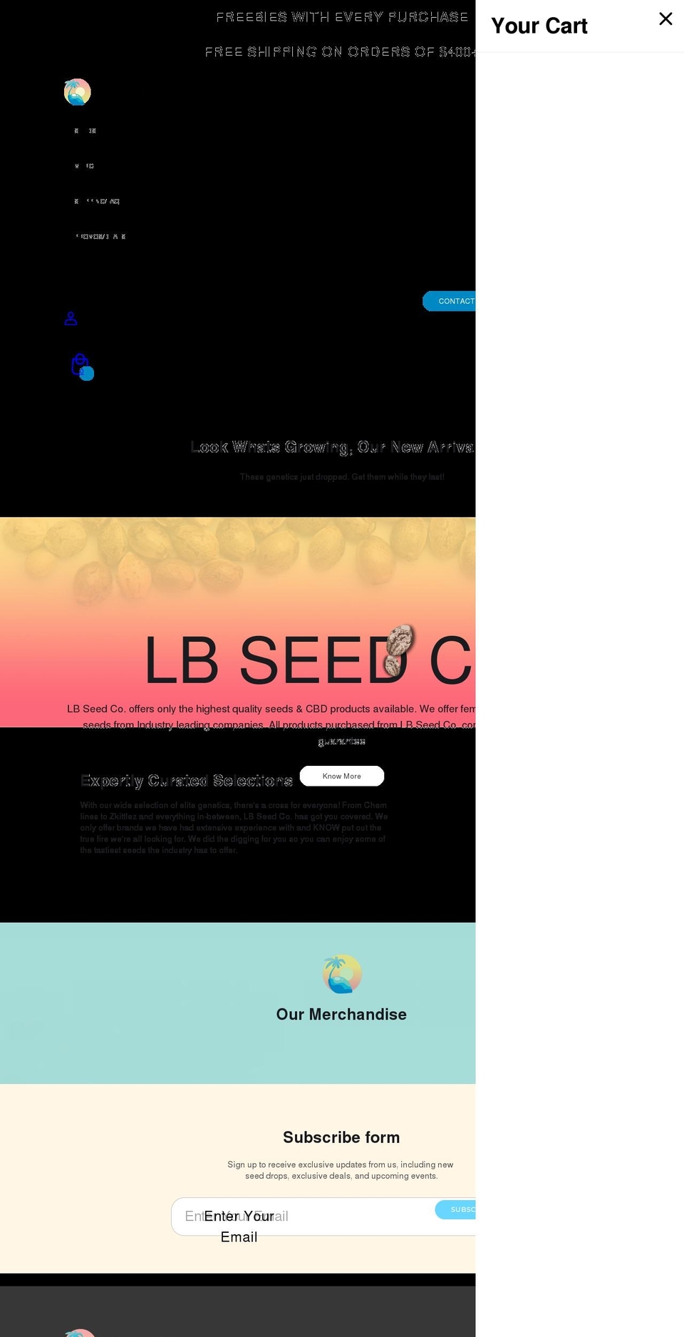 lbseedco.com shopify website screenshot