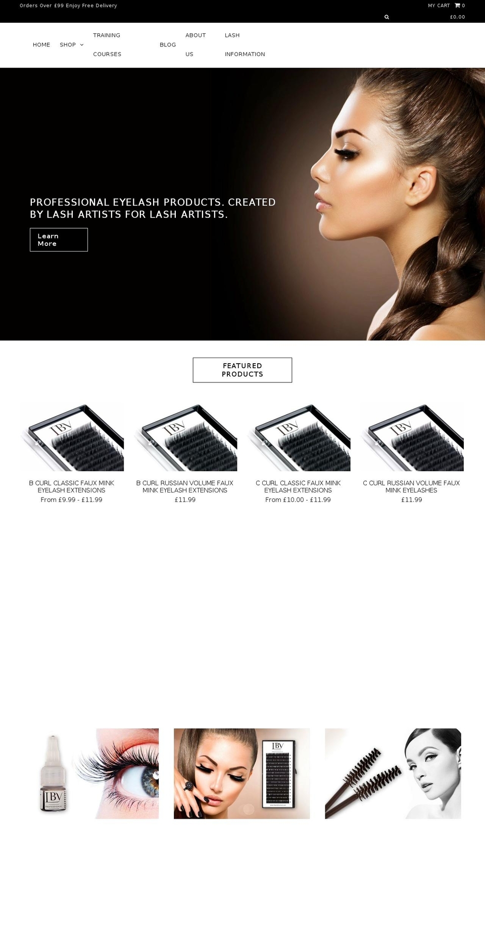 lbvprofessional.com shopify website screenshot