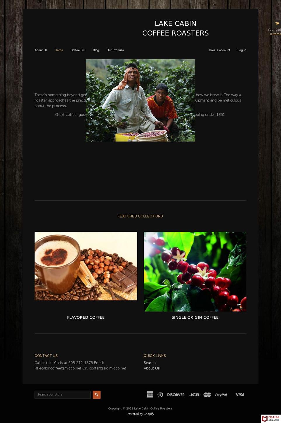 lc.coffee shopify website screenshot