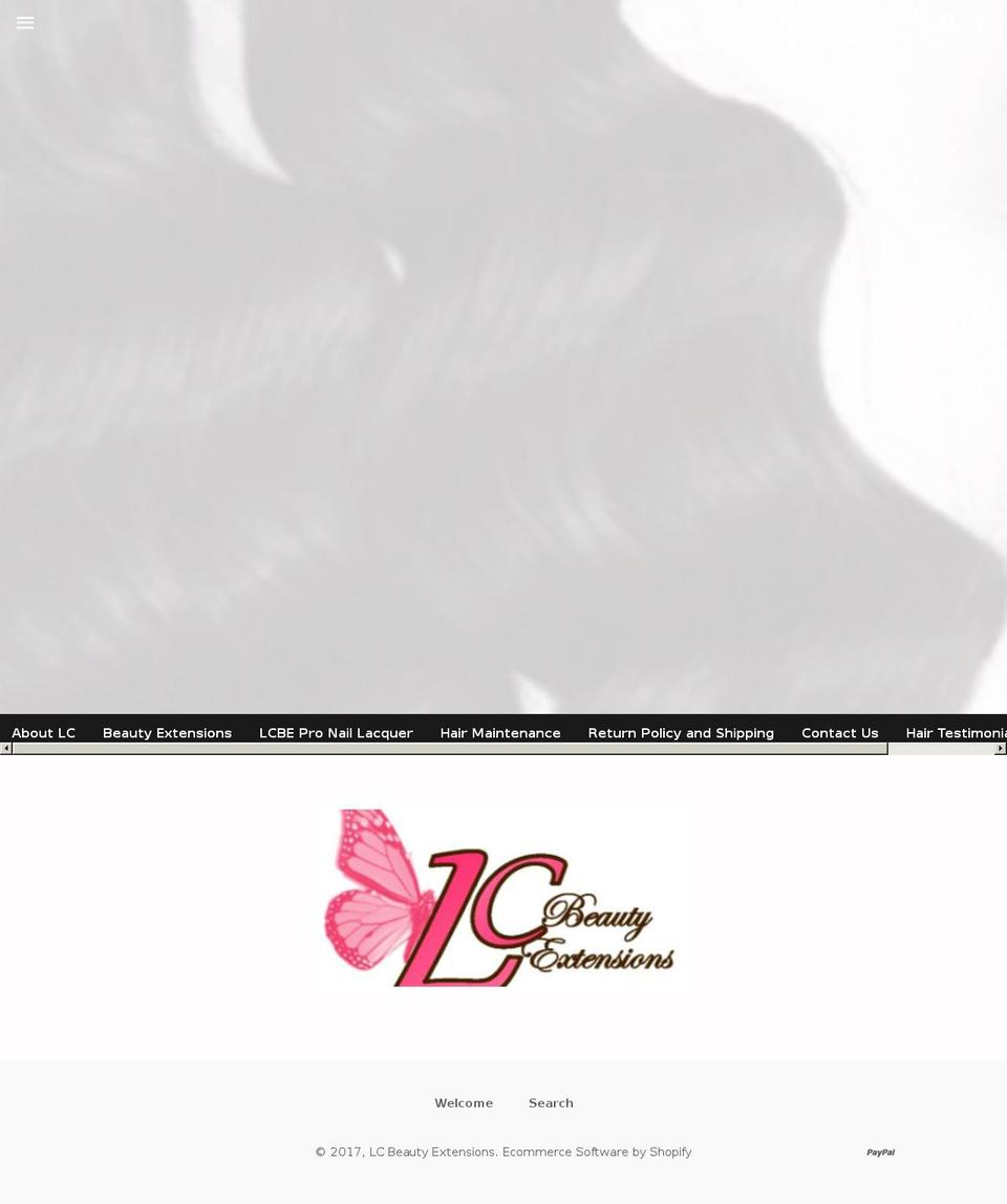 lcbeautyextensions.com shopify website screenshot