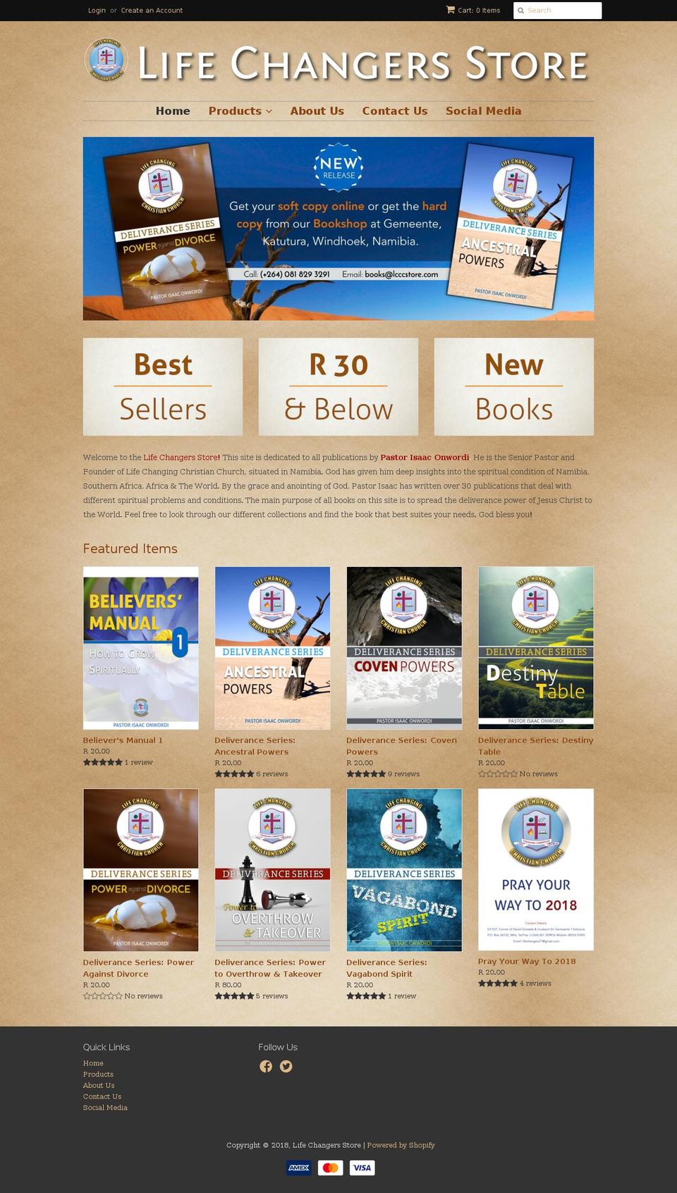 lcccstore.com — Shopify storefront screenshot