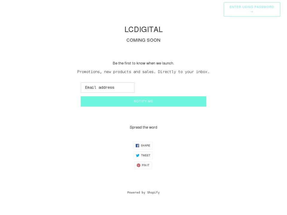 lcdigital.myshopify.com shopify website screenshot