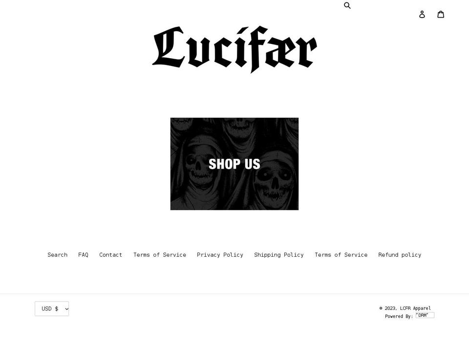 lcfrapparel.com shopify website screenshot
