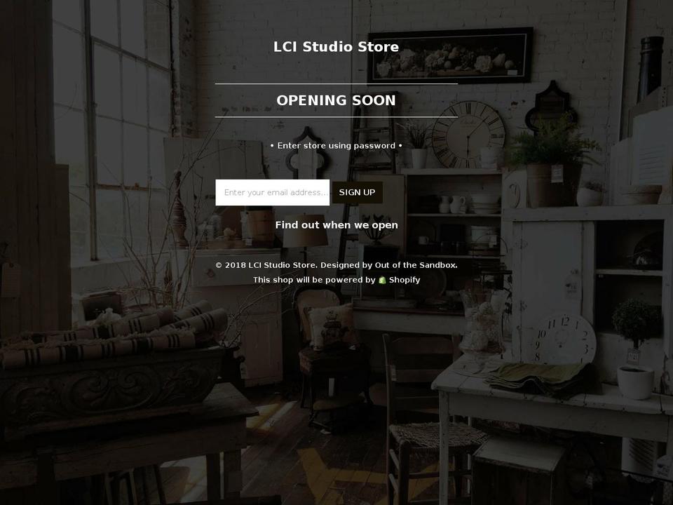 lcistudiostore.com — Shopify storefront screenshot
