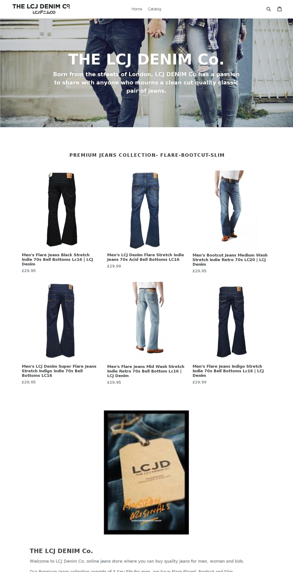 lcjdenim.com shopify website screenshot