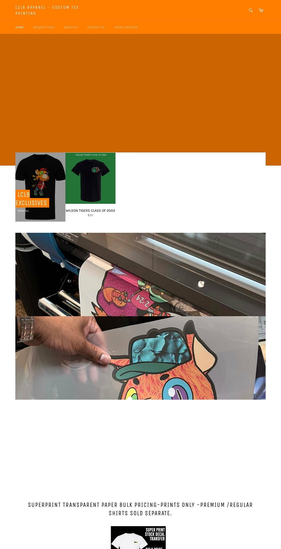 lclbapparel.com — Shopify storefront screenshot