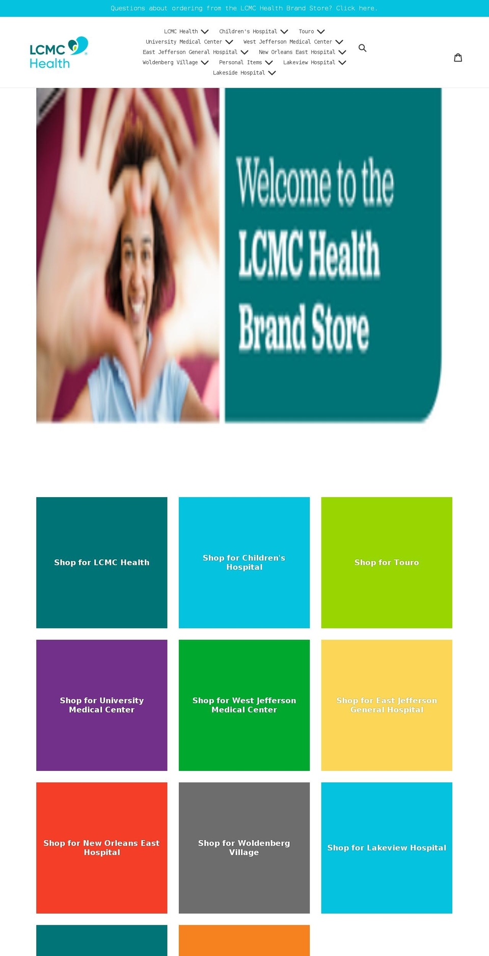 lcmchealthstore.com shopify website screenshot