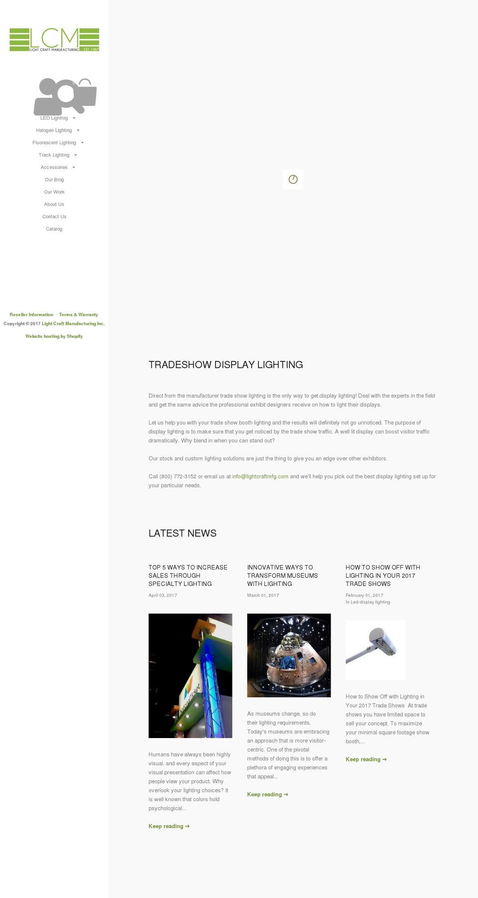 lcmfg.com shopify website screenshot