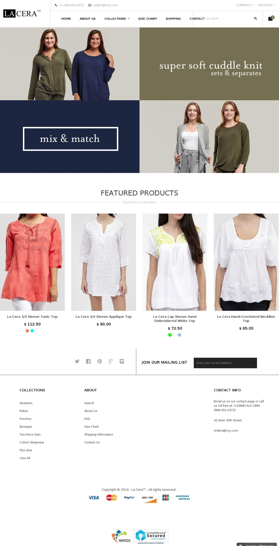 lcny.com shopify website screenshot