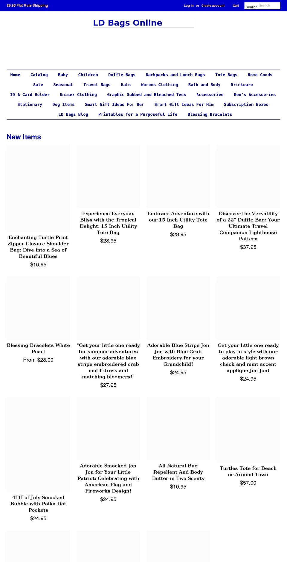 ldbags.net shopify website screenshot