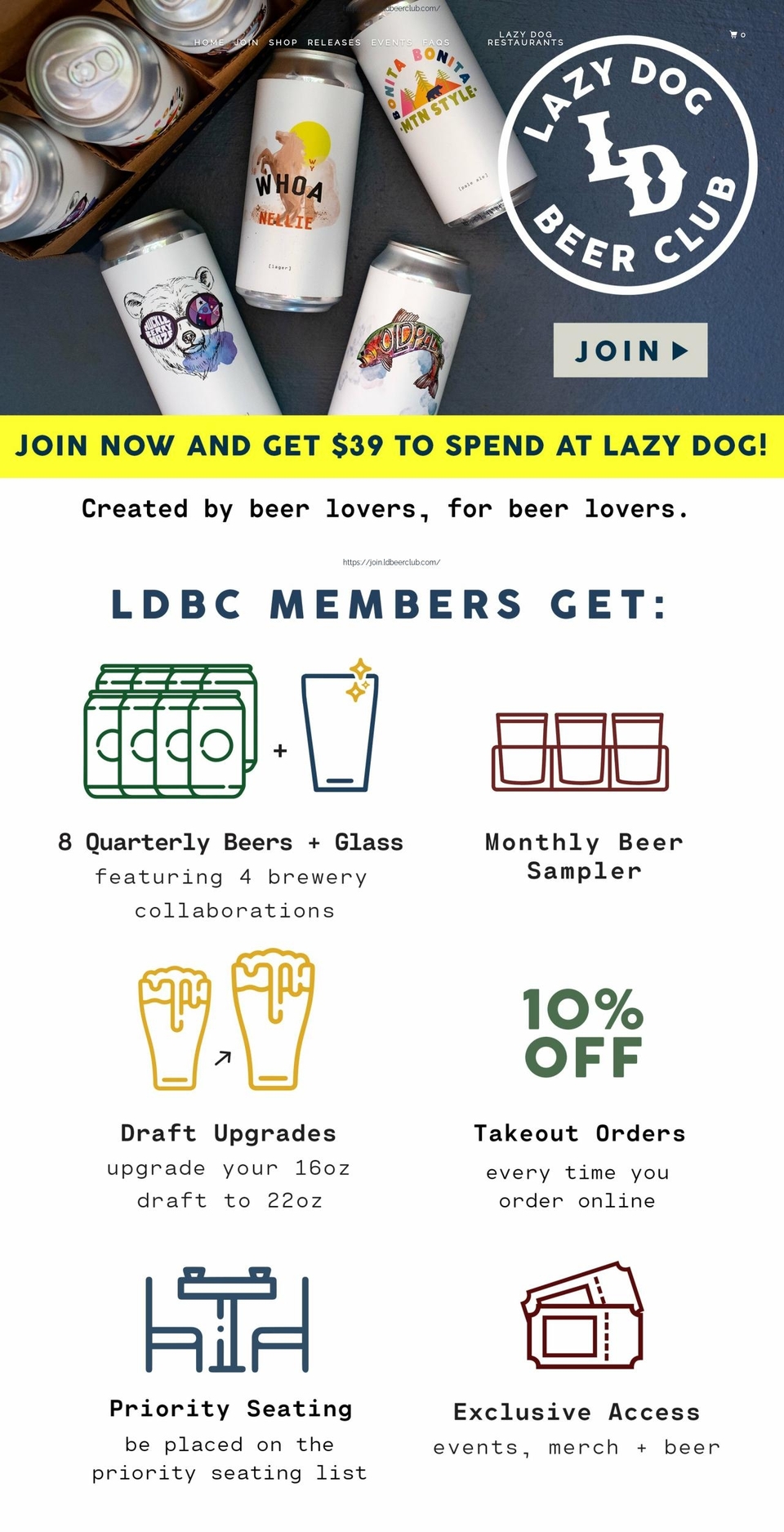 ldbeerclub.com shopify website screenshot