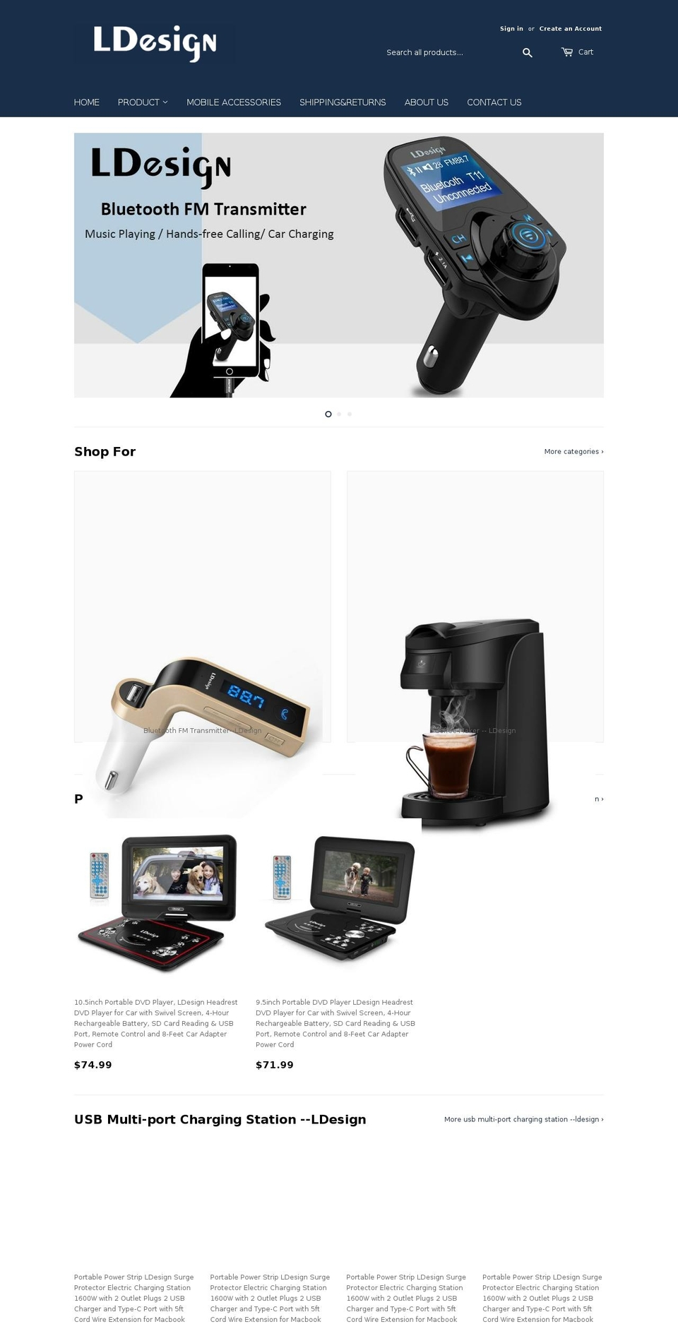 ldesigntech.com — Shopify storefront screenshot