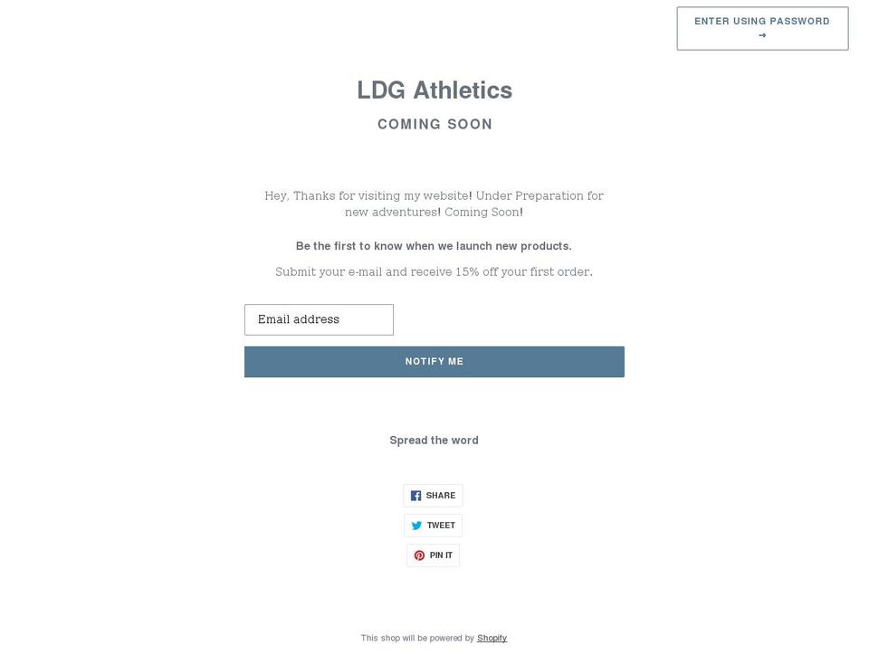 ldg-excellence.com shopify website screenshot