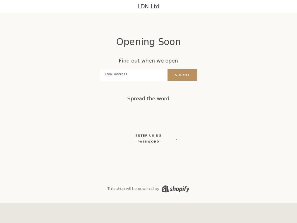 ldn.ltd shopify website screenshot